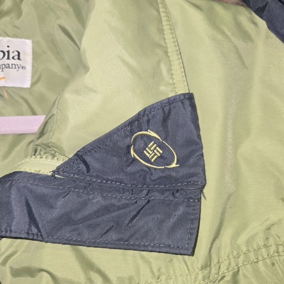 Columbia Calais Peak Women's Jacket Green & Navy High Collar. - Picture 7 of 12